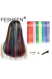 FESHFEN時(shí)尚可燙卷剪假發(fā)片彩色發(fā)片純色直發(fā)片一片式接發(fā)片